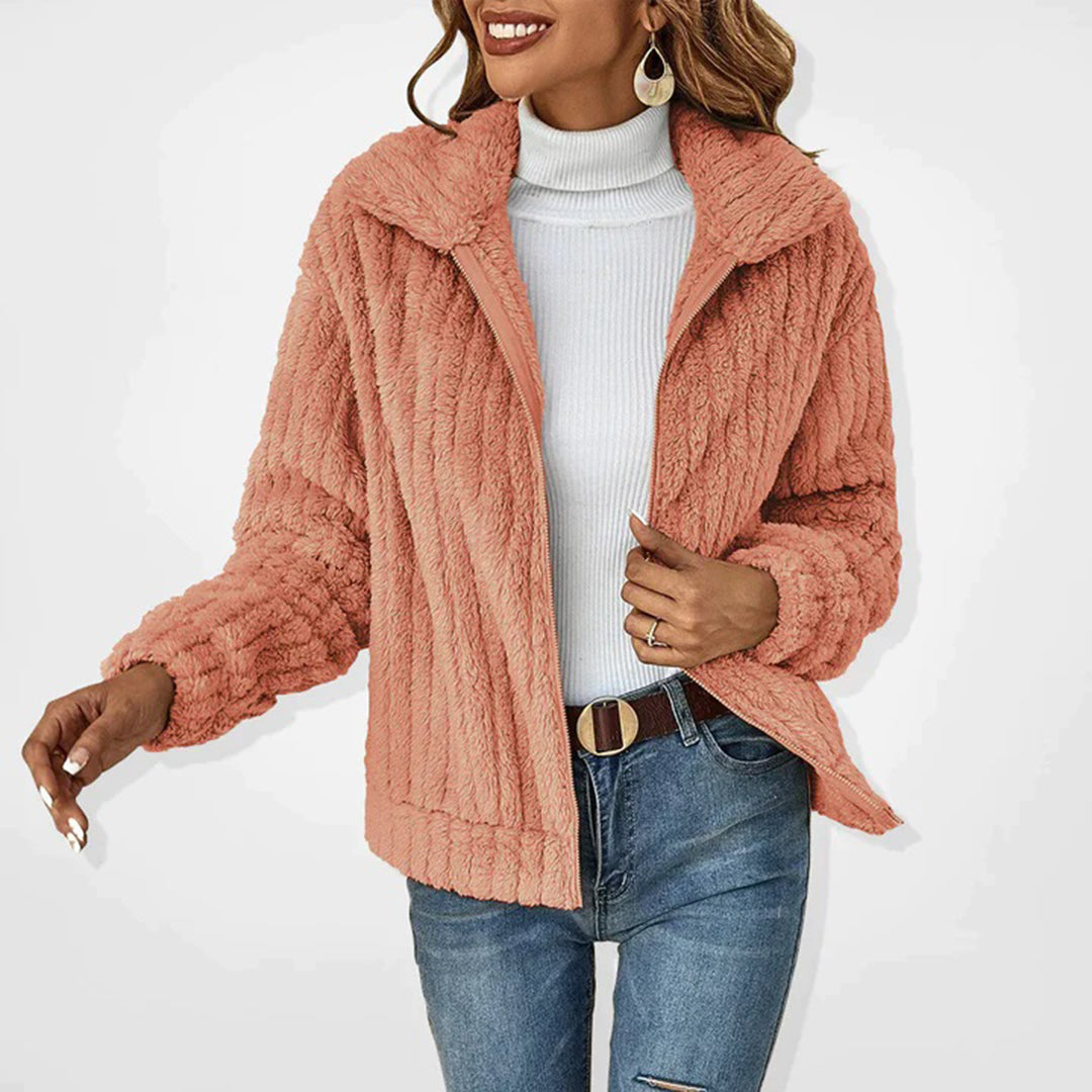 Fleece Vest Dames Lang met Rits en Zakken