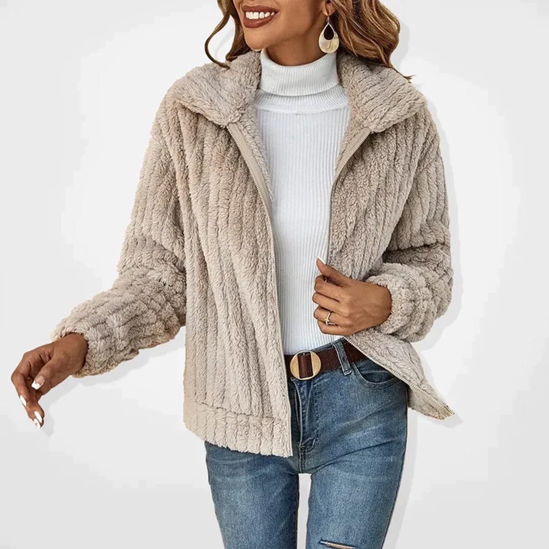 Fleece Vest Dames Lang met Rits en Zakken
