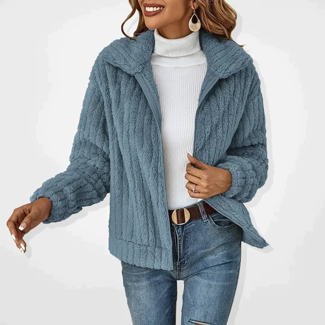 Fleece Vest Dames Lang met Rits en Zakken