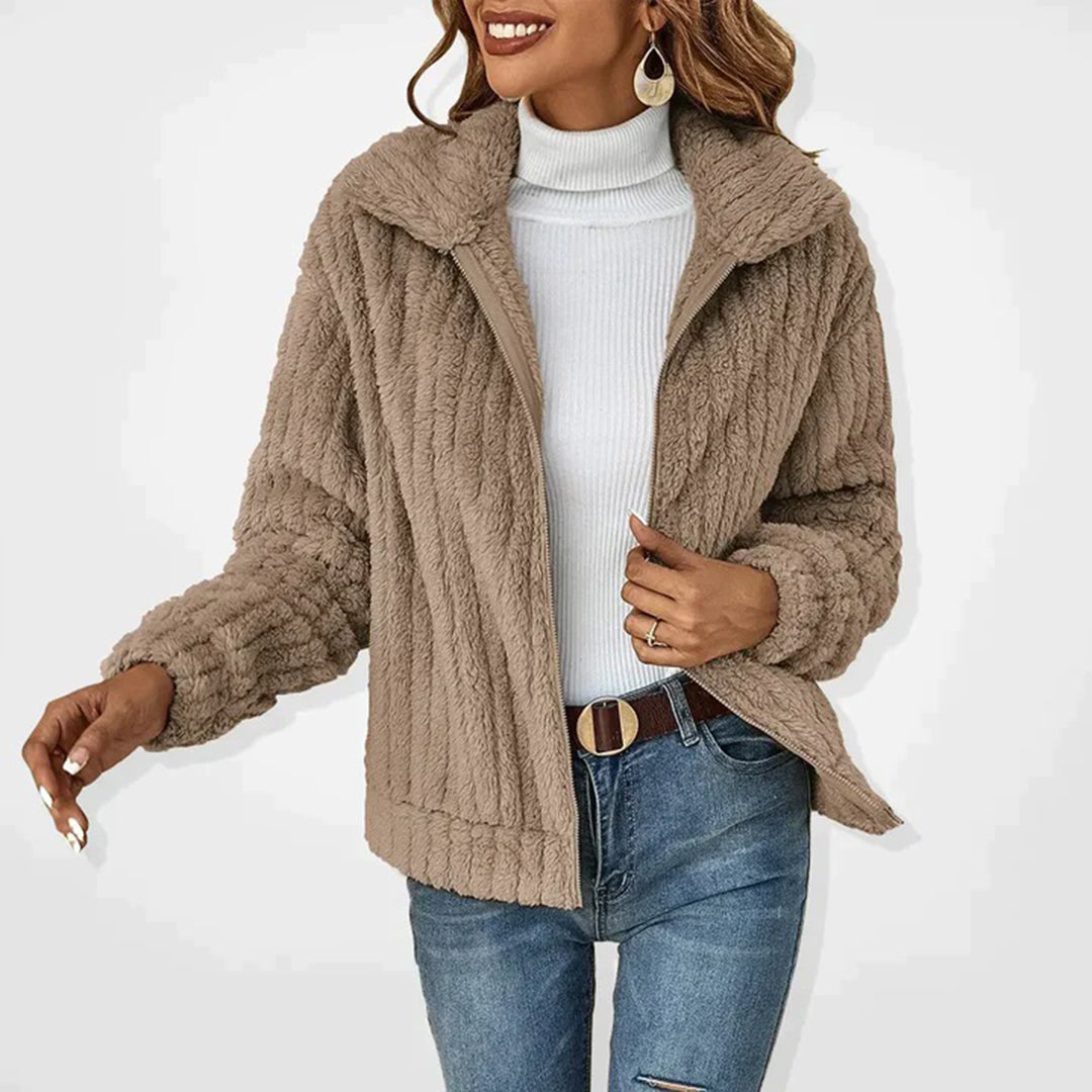 Fleece Vest Dames Lang met Rits en Zakken