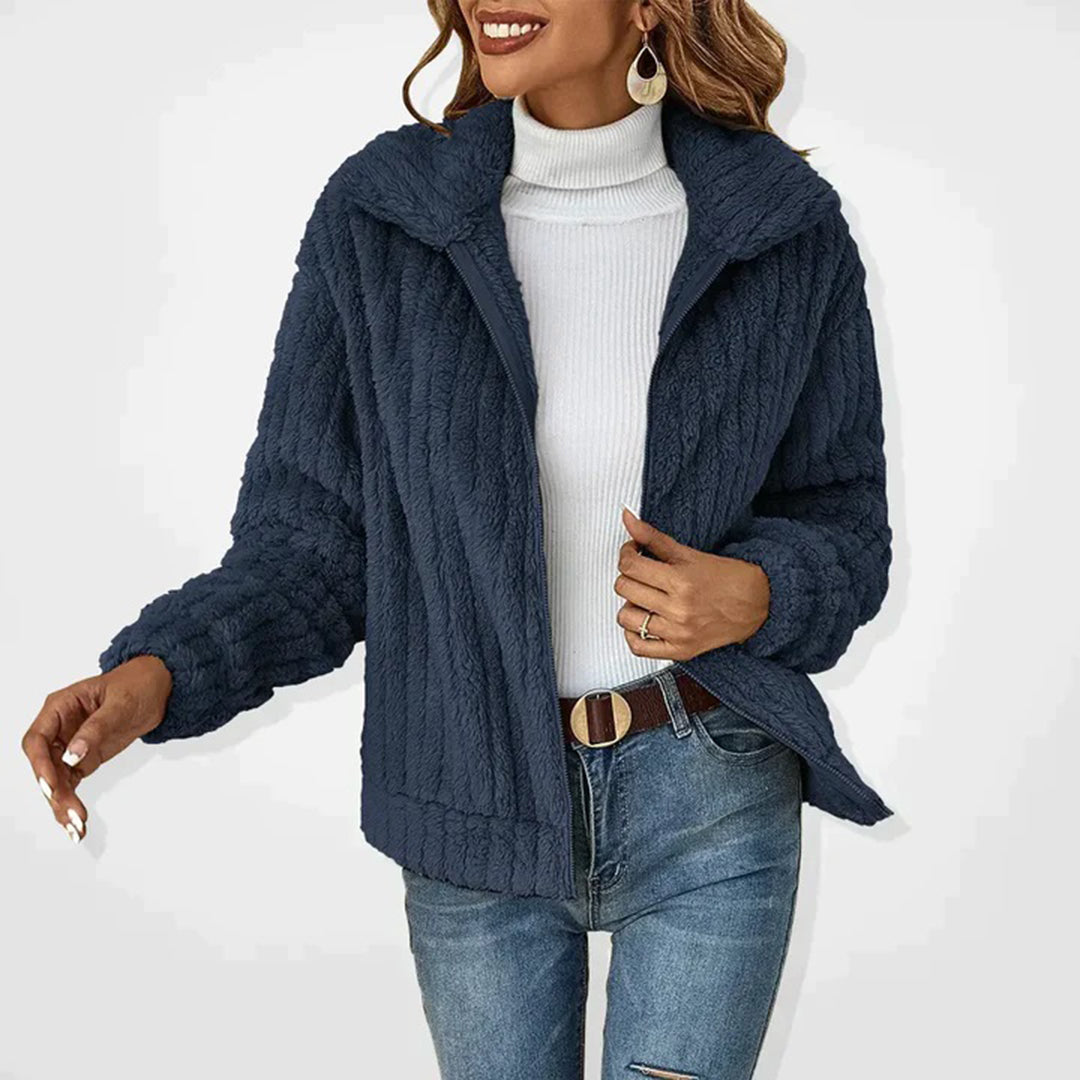 Fleece Vest Dames Lang met Rits en Zakken