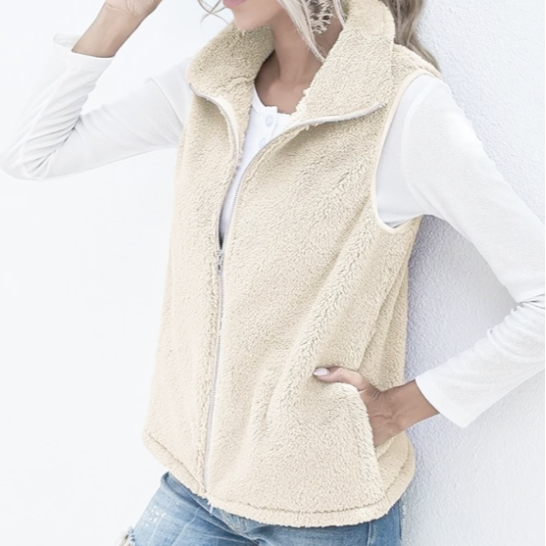 Bodywarmer Dames Fleece met Rits
