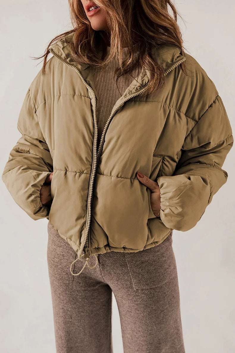 Korte Gewatteerde Jas Dames Oversized