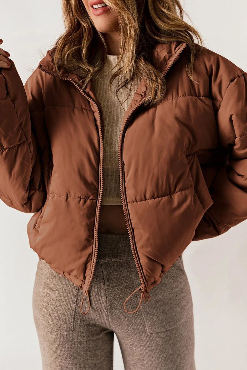 Korte Gewatteerde Jas Dames Oversized