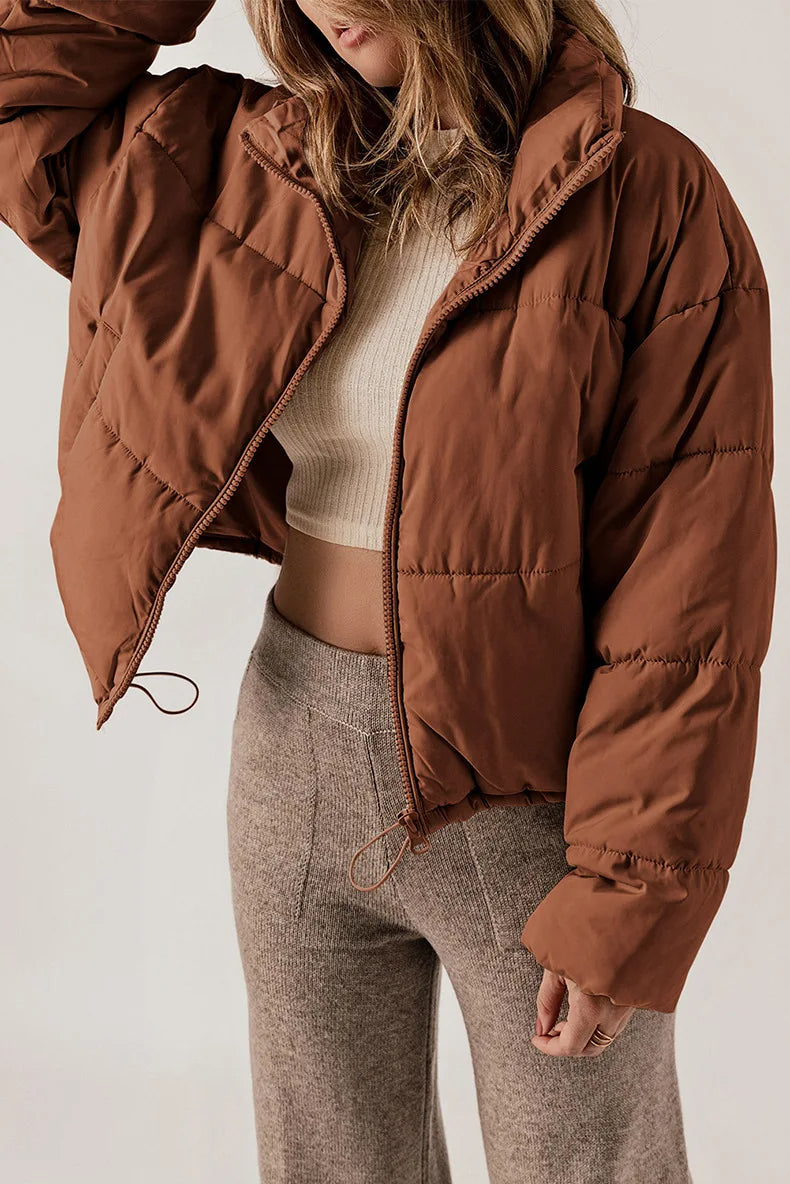 Korte Gewatteerde Jas Dames Oversized