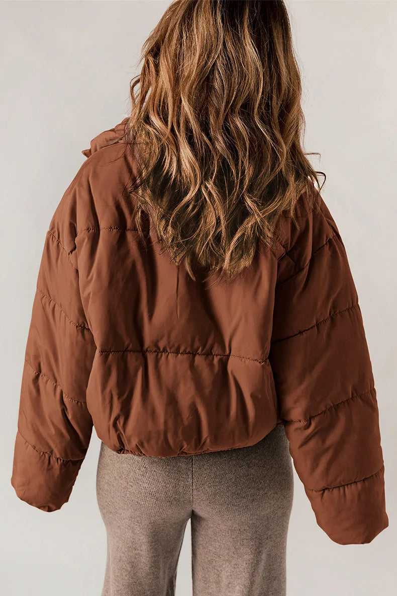 Korte Gewatteerde Jas Dames Oversized