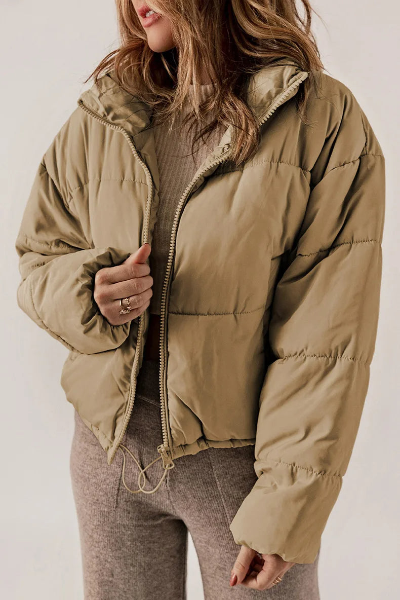 Korte Gewatteerde Jas Dames Oversized