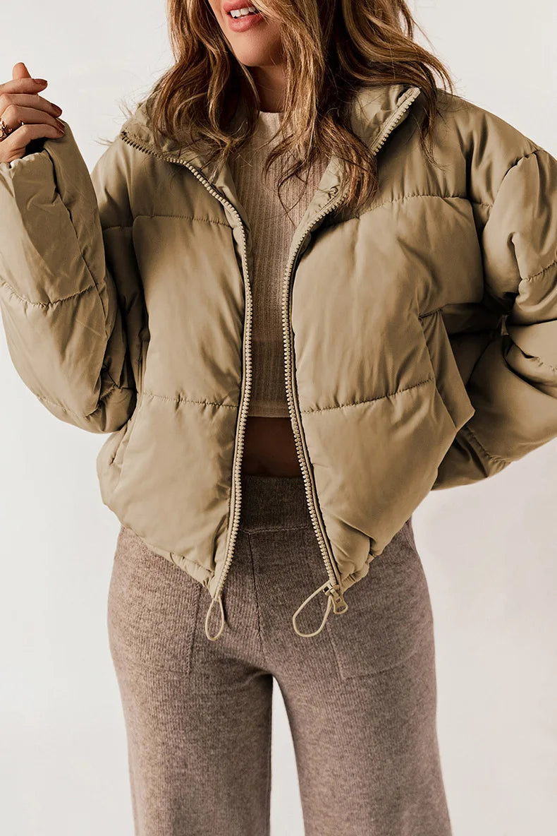 Korte Gewatteerde Jas Dames Oversized