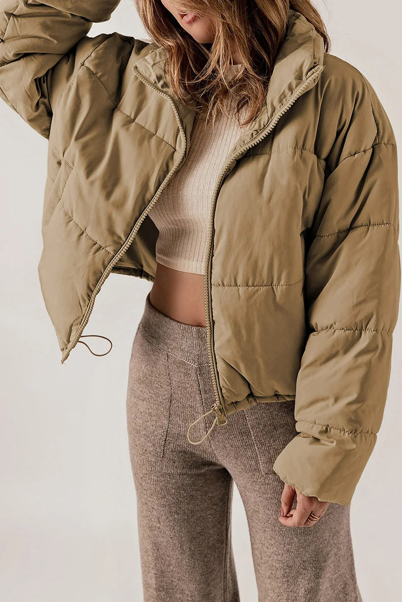 Korte Gewatteerde Jas Dames Oversized