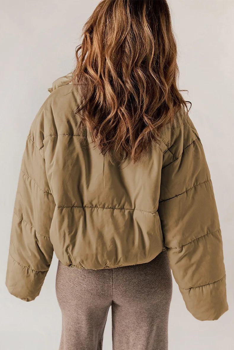 Korte Gewatteerde Jas Dames Oversized