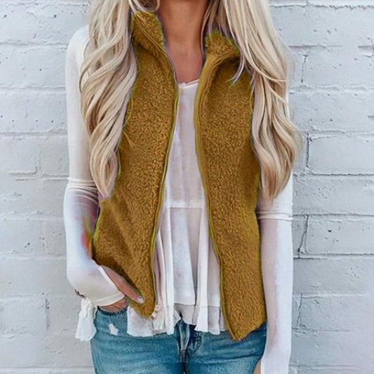 Bodywarmer Dames Fleece met Rits