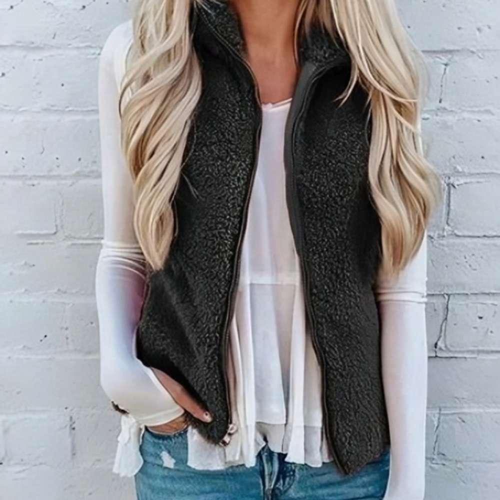 Bodywarmer Dames Fleece met Rits